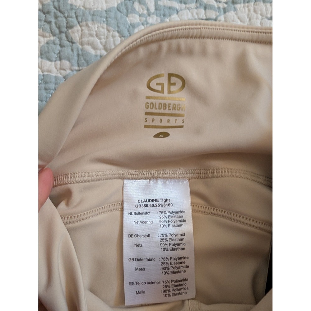 Goldbergh Claudine Tight Champagne Beige High Waist Sports Leggings NEW Ski Sz S - Picture 7 of 15